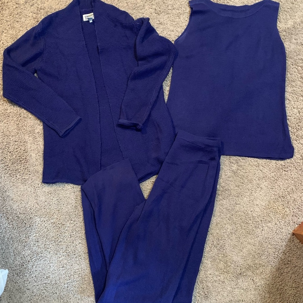 Vintage Chico’s Design 3-Piece Pants Set 0